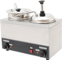 Cheese Dispenser Warmer with Pump, Electric Nacho Sauce Double Heads 2l+4l, Stainless Steel Countertop Pump Dispenser, Food Warmer, Chocolate, Butter, Caramel, Chili, Snack Bars