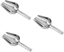 BESPORTBLE 3pcs Easy Clean Stainless Steel Food Scoop Pet Food Scooper for Litter Box Popcorn