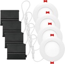 GLOBE Electric 91119 4" Ultra Slim LED Integrated Recessed Lighting Kit 4-Pack, 9 Watts, Energy Star, IC Rated, Dimmable, Wet Rated, White, 4.25" Hole Size, Bathroom Lights, 540 Lumens Each
