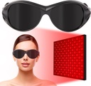 FreeMascot Red Light Therapy Glasses, Laser Safety Glasses IPL 200-2000nm, Eyes Protection for Tanning Goggles and Red Light Therapy