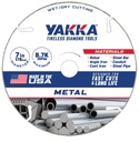 Yakka 7 Inch Metal Cutting Segmented Diamond Blade cuts a Wide Range of Metals, Made with Advanced Electroplating Technology for a Long Life & Comes with 7/8 inch Arbor & 5/8 inch Reducer Ring