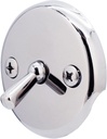 Westbrass 3-1/8" Two-Hole Trip Lever Overflow Face Plate and Screws, Polished Chrome, D330-26