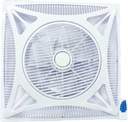 Ventilation Fan Integrated Ceiling Ventilation Fan 60×60CM Embedded Smart Remote Ventilation Fan Household/Commercial Ceiling Exhaust Fan, 3 Speed Settings, White Ventila(