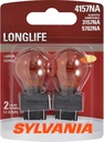 SYLVANIA - 4157NA Long Life Miniature - Amber Bulb, Ideal for Parking, Side Marker, and Turn Signal Applications, Incandescent (Contains 2 Bulbs)