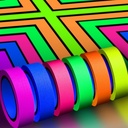 Whaline 6 Colors Neon Gaffer Cloth Tape, Fluorescent UV Blacklight Tape for UV Party (0.6 inch x 16.5 feet)