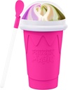 500ML Slushie Maker Cups, Magic Quick Frozen Smoothies Cup for Homemade Milk Shake Ice Cream Makers, Cooling Cups, Double Layer Squeeze Slushy Cup, Birthday Gifts for Boy, Girls,Friends,Family