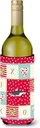 Caroline's Treasures CK5482LITERK Iridescent Shark Love Wine Bottle Hugger, Red Bottle Cooler Sleeve Hugger Machine Washable Collapsible Insulator Beverage Insulated Holder