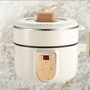 Smart Reservation Electric Hot Pot, Integrated Electric Cooker Steaming and Boiling Suitable for Dormitories, Families and Travel,2L