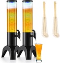 2Pack Mimosa Tower 1.5-Liter, 50 fl oz Mimosa Drink Tower Dispenser with Ice Tube and LED Light, Tabletop Beer Dispenser (50 fl oz-2Pack)