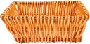 Zerodeko Woven Food Basket for Kitchen Storage Portable Rattan Storage Basket for Fruits Snacks and Sundries Stylish Decorative Organizer for Home Dining and Countertop Honey Color