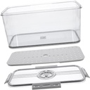 Wakauto Sealed Refrigerator Food Storage Box with Timing Lid for Bread Fruits Vegetables Kitchen Fresh Keeping Container with Draining Tray Reusable Fridge Organizer for Extended Freshness