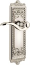 Grandeur WINBEL_PSG_234 Windsor Solid Brass Rose Right Handed Passage Door Lever Set with Bellagio Lever and 2-3/4" Backset - Polished Nickel