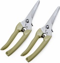 Scissors Tools 2pcs Premium Garden Shears Pruners for Flower Bushes Florist Yard Oorchard Kitchen Clippers Sharp Steel Anvil Snips