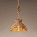 Hemp Rope Chandelier E27 1- Lamp Retro - Industrial Pendent Lamp Clothing Store Cafe Bar Internet Cafe Metal Personality Art Suspended Light Fixture