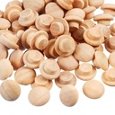 200 Pieces Wood Plugs Screw Hole Plugs Button Screw Plug Wooden Button Plugs Hole Plugs Mushroom Wood Caps Wood Screw Covers Wooden Screw Plugs Hardwood Hole Plugs for Locking Hole(3/8 Inch)