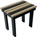 Poly Outdoor Side Table - Premium Quality | Affordable Price - Amish Handcrafted in The USA - 20-Year Warranty - All-Weather Resistant & Maintenance Free (Weathered Wood/Black)