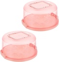 PRETYZOOM 2pcs Portable Cake Carrier Handle Reusable Cake Storage Box for for Parties and Events Handheld Baking Container for Cookies and Treats
