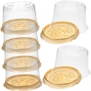 20 Pack of Round Cake Boxes Lids Plastic Cake Carrier for Parties and Bakeries