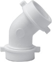 Highcraft Plastic 45° Slip Elbow 1-1/2" white Slip Elbow for Kitchen Sink and Bathroom Sink Tubular Drain Applications