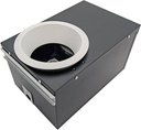 Aero Pure AP80H-RVL Quiet 80 CFM Quiet Bathroom Fan with Recessed Light, Round Trim Opening and Humidity Sensor, White