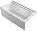 Kohler K-1947-LA-0 Archer 60" x 30" Alcove Whirlpool with Integral Apron, Tile Flange and Left-Hand Drain, White