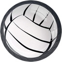 Volleyball 4 Pcs Crystal Glass Cabinet Dresser Knobs Drawer Door Cabinet Knobs Pull Handles for Kitchen Bathroom Unique
