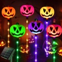 Homeleo Set of 6 Solar Pumpkin Pathway Lights for Halloween Decorations Outdoor, Color Changing Outdoor Lights, Light up Jack O Lantern Pumpkins Party Porch Yard HLD578