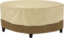 Classic Accessories Veranda Water-Resistant 24 Inch Round Patio Ottoman/Coffee Table Cover, Outdoor Table Cover