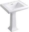 KOHLER Memoirs® Classic 27" pedestal bathroom sink with 8" widespread faucet holes
