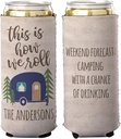 Personalization Universe This Is How We Roll Personalized Camping Slim Can Cooler