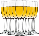 C CREST Set of 12, Champagne Glasses, 6 Ounce Champagne Flute, Lead-free Drinkware, Clear