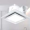 Bathroom Exhaust Fan with Light, Ceiling Mount Ventilation Fans with LED Light, 1.0Sone, 110 CFM, 110V, 9.8" Mounting Hole, 4" Duct Fan for bath, shower.