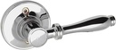 Designers Impressions Villa Design Polished Chrome Non Turning Door Lever for Closet French Doors (Non-Functioning)