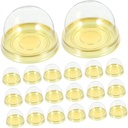 50pcs Moon Cake Boxes Mini Cake Box Cupcake Container Single Holders for Birthday Parties Holiday Events