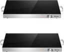 COSTWAY Electric Food Warming Tray, 25" x 15" Food Warmer for Parties with Adjustable Temperature Control, ETL Certified, Tempered Glass Surface, Electric Hot Plate for Buffets, Restaurants (2)