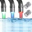 2 Packs 3-Color LED Water Faucet Temperature Sensitive Gradient Light Water Faucet Stream Color Changing Faucet Tap Sink Faucet for Kitchen/Bathroom