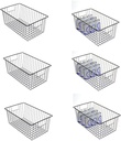 16inch Upright Freezer Organizer Baskets for 13-14,16-21 cu.ft Standup Freezer, Settle freezer chaos and reduce food waste effectively, Durable, Fully Use Space, Improve Air Circulate, Black, Pack 6