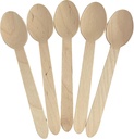 4,000 Count | KingSeal Disposable Birch Wood Cutlery Spoons, Biodegradable and Earth Friendly, 6 Inch Length, Commercial Bulk Pack - 40 Packs x 100 Spoons