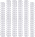 Plastic Souffle Cups,Disposable Clear Leak Proof Sauce Cup With Hinged Lid,Used for Various Sauces,Food Samples,Storage Crafts,2 OZ,Square 100 Pieces