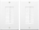 VCE Brush Wall Plate Cable Pass Through, Single Gang Decorator Wall Cover for Low Voltage Cables, In-Wall Cable Management for Wall Mount TV, White (2-Pack)
