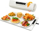 Electric Warming Tray:Full Surface Heating Tray for Food,3 Temperature Settings Food Warmer Mat Hot Plate,Roll Up & Portable,Premium Silicone Food Warmers Trays for Parties Buffets,Travel,Daily Use