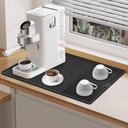 Silicone Heat Resistant Mat for Coffee Maker,24''x16''x0.36''-for Fit Coffee Pot Espresso Machine Most Air Fryers Bottom Silicone Mat-Protects Countertops From Damage and Scratches Black