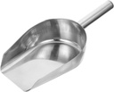 Cabilock Practical Stainless Steel Ice Scoop Heavy Duty Multi Use Shovel for Ice Cubes Grains Nuts and More Ergonomic Handle for Comfortable Grip for Kitchens and Freezers
