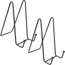 2Pcs Iron Plate Display Stands with Sturdy Frame Holders for Kitchen Home Office and Banquet Smooth Coated Rounded Corners for Safe Display of Plates Photos Wedding Cards and