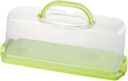 Rectangular Bread Box Food Storing Multiuse with Clear Lid Loaf Cake Storage Container Box for Birthday Thanksgiving Picnic, Green