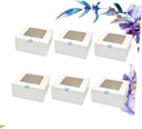 SECFOU 25pcs Cupcake Boxes Inserts White Muffin Holders for Party Favors for Bakery and Special Occasions Four Compartments