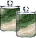 Green Marble Rainbow 4PC Airtight Transparent Plastic Storage Jar Food Storage Container Plastic for Food Herbs Tea etc with Storage Lid easy to use and clean With lid Easy To Use