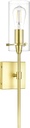 Gold Wall Sconce Light Fixture, Indoor Glass Bathroom Sconce Wall Lighting