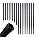 Aluminum Deck Balusters - Square Aluminum Deck Railing, Wood, PVC and Composite Deck Railing Compatible, Black Matte Finish, Wrought Iron Look 29" x 3/4" Pack of 25