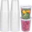Moretoes 60 Sets 32 Oz Soup Containers with Lids, Deli Containers with Lids, Heavy-Duty Microwaveable Airtight Container for Soups, Leftovers, Sauces